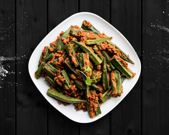 Order Fried Okra Masala food online from Art of Biryani store, Ocean on bringmethat.com