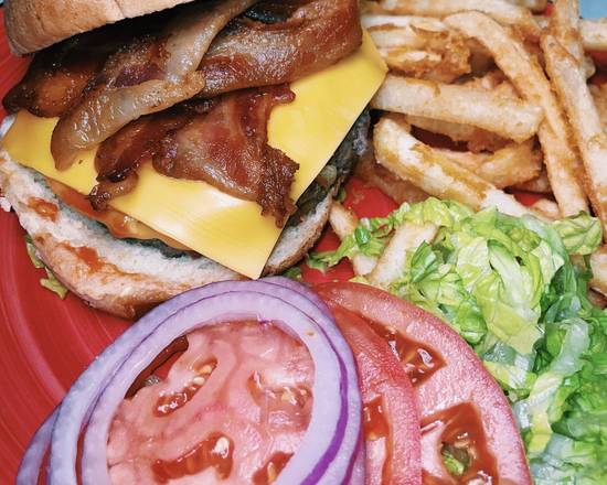 Order Burger food online from Liberty Bagels store, Queens on bringmethat.com