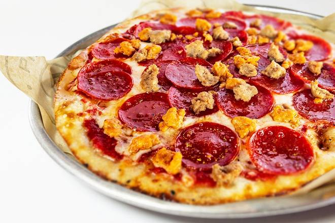 Order Mega Meat Pizza food online from Pieology Pizzeria store, Pembroke Pines on bringmethat.com