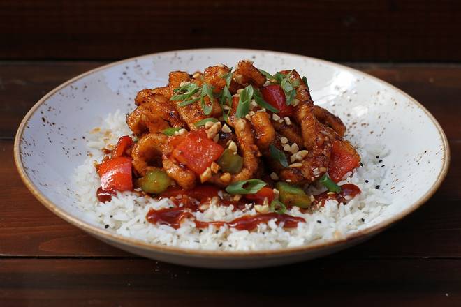 Order Wok-Fired Calamari food online from Lazy Dog Restaurant & Bar store, Addison on bringmethat.com
