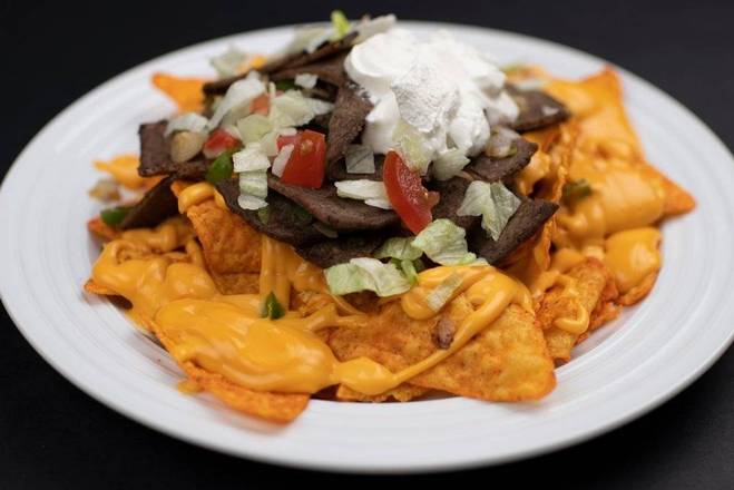 Order Gyro Nachos (Large) food online from YO! PIZZA & FRIES store, Little Canada on bringmethat.com
