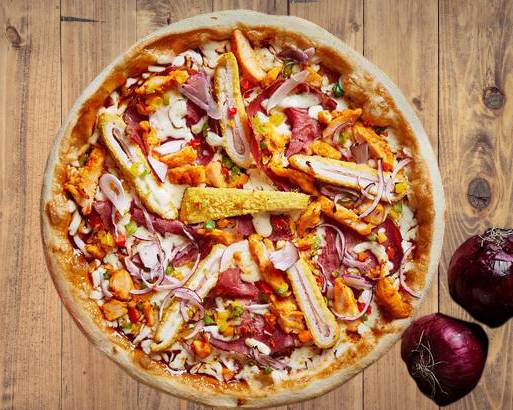 Pizza chicken barbecue
