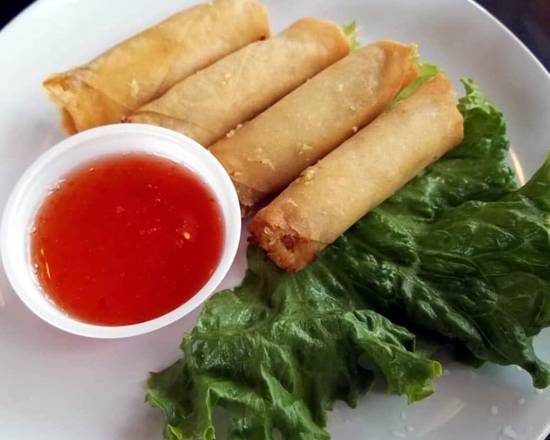 Order 4  Vegetable Spring Rolls food online from Bangkok Fusion Café store, Saint Petersburg on bringmethat.com