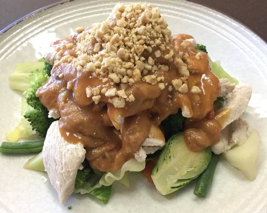 Order Pra Ram (Peanut  Sauce Fever) food online from Sticky Rice Cafe store, Oakland on bringmethat.com