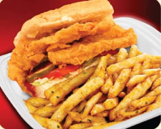 Order Fish Po'boy food online from Q Seafood store, Loganville on bringmethat.com