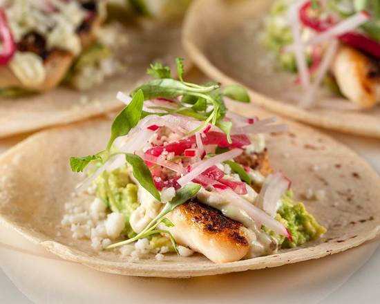 Order Grilled Fish Tacos food online from Perl By Chef Ip store, North Miami Beach on bringmethat.com