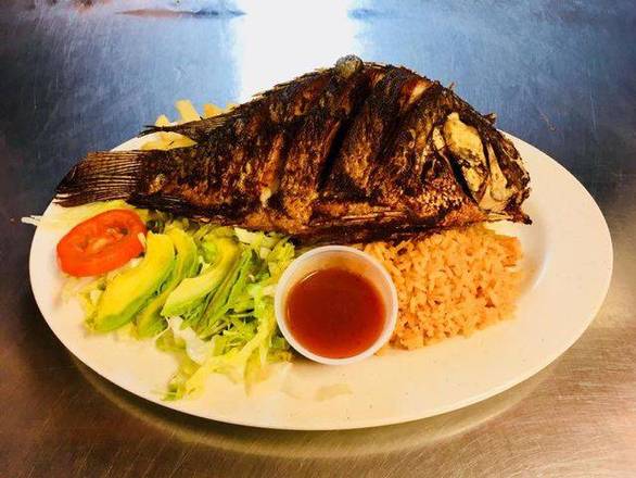 Order Fried Tilapia (Mojarra Frita)  food online from Taqueria Puro Jalisco store, Pasadena on bringmethat.com