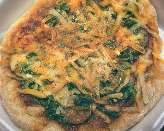Order Plant Based Pizza ( JaloPenos / Kale / Sausage / Vegan Cheese ) food online from The Vegan Snack Shack store, New Orleans on bringmethat.com