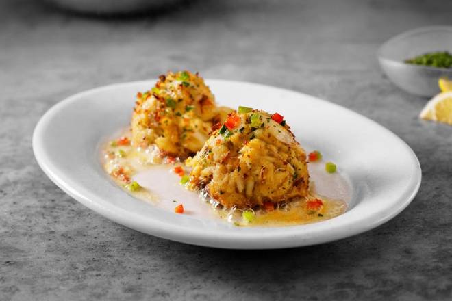 Order SIZZLING BLUE CRAB CAKES food online from Ruth Chris Steak House store, Tysons Corner on bringmethat.com