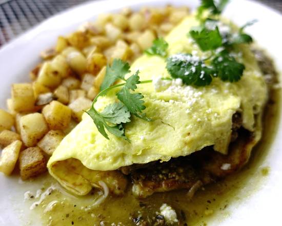 Order Omelet: Chile Verde - Free-range eggs food online from Azteca store, Dublin on bringmethat.com