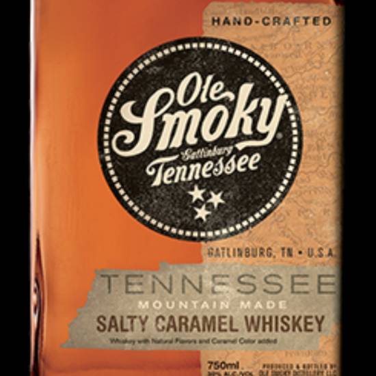 Order OLE SMOKY SALTED CARAMEL WHISKEY 750ML 30%ABV food online from Princess Liquors store, Port Saint Lucie on bringmethat.com