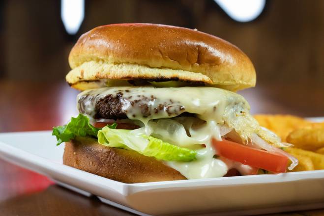 Order Cheese Burger Sandwich with Fries food online from Shawarmin Grill store, Saint Paul on bringmethat.com