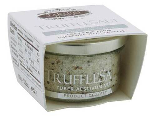Order Guerande Grey Salt with Summer Truffle 3.52 oz food online from Francescas Pasta Market & Empanadas store, Aspen on bringmethat.com