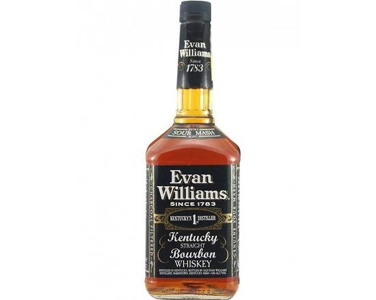 Order Evan Williams Black Label, 750mL bourbon (43.0% ABV) food online from Woodbury Wine & Spirits store, ORLANDO on bringmethat.com