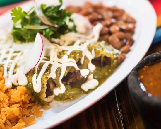 Order Steak Enchiladas food online from Homemade Taqueria store, New York on bringmethat.com