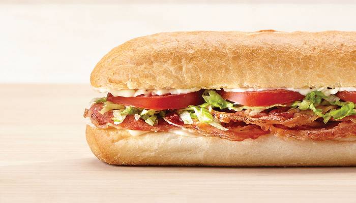 Order 6" Bacon, Lettuce & Tomato Sub (579cal) food online from QuickChek store, Howell on bringmethat.com