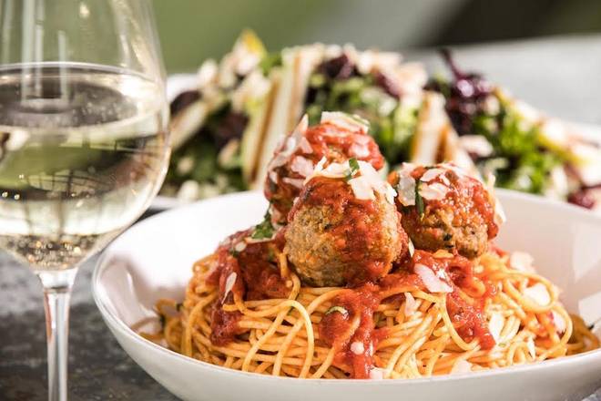 Order Spaghetti & Meatballs - available 3pm-9pm food online from Pinstripes store, North Bethesda on bringmethat.com