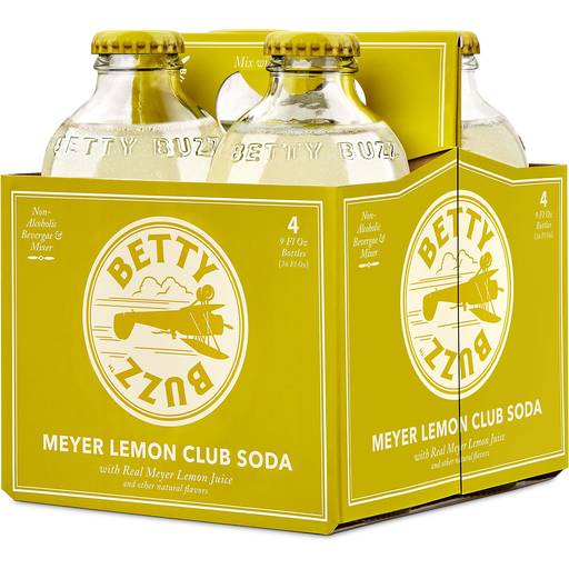 Order Betty Buzz Club Soda Meyer Lemon 4PK (4 PK 9 OZ) 139134 food online from Bevmo! store, Albany on bringmethat.com