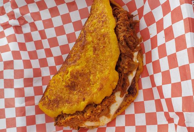 Order Cachapa Pollo y Queso (Chicken and Cheese) food online from Arepas Donde Flor store, Riverview on bringmethat.com