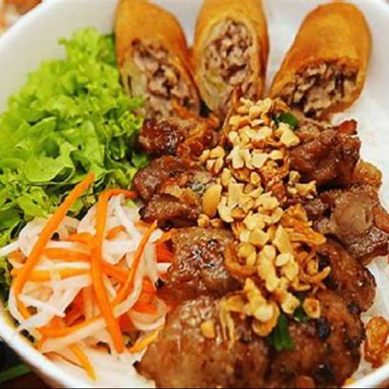 Order BK10. Bún Gà Nướng Cha Gio food online from Thien An Sandwiches store, Houston on bringmethat.com