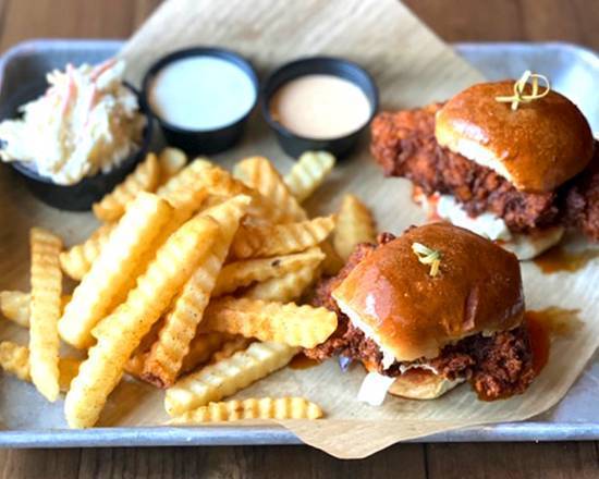 Order 2 Chicken Sliders food online from Nashville Hot Chicken Shack store, Westminster on bringmethat.com
