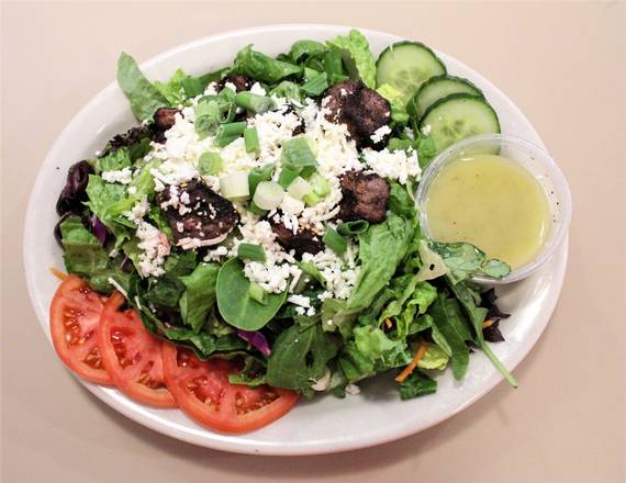 Order Shish Kabob Salad food online from Aladdin's Eatery store, Pittsburgh on bringmethat.com