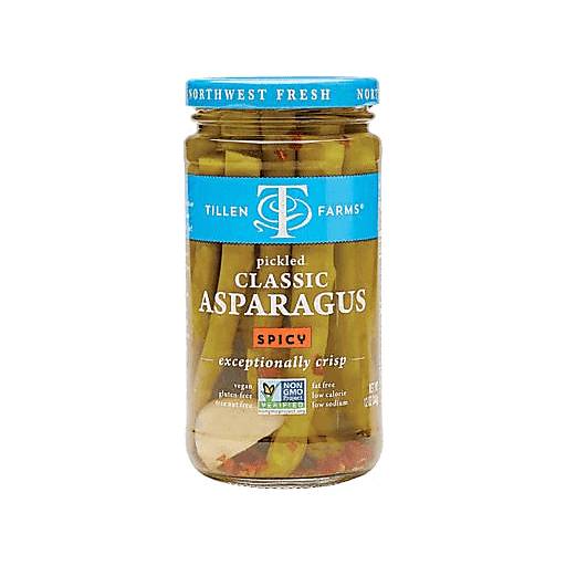 Order Tillen Farms Spiced Asparagus 15.5oz food online from Everyday Needs by Gopuff store, Thousand Oaks on bringmethat.com