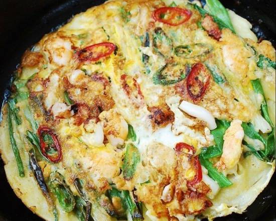 Order Seafood Pancake food online from Gangnam Korean Restaurant store, Jacksonville on bringmethat.com