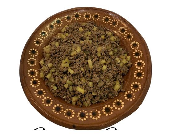 Order Papas con Carne - Potatoes with Ground Beef  Burrito food online from La Sierra store, Omaha on bringmethat.com
