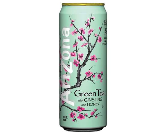 Order Arizona GreenTea with Ginseng and Honey 23 Oz food online from Fresko Market store, Miami on bringmethat.com