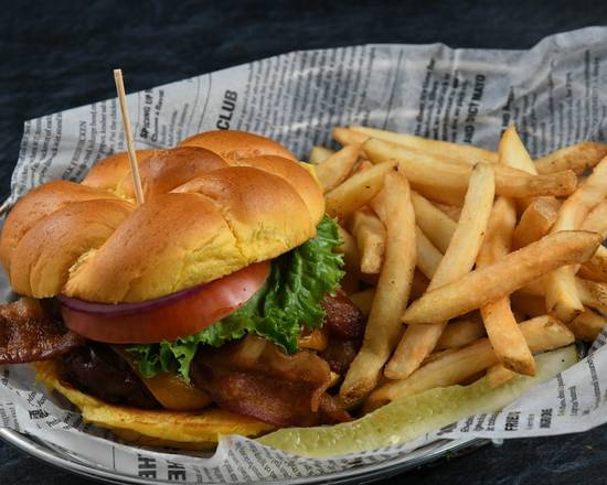 Order BBQ Bacon Cheeseburger food online from Rainforest Cafe - Galveston store, Galveston on bringmethat.com