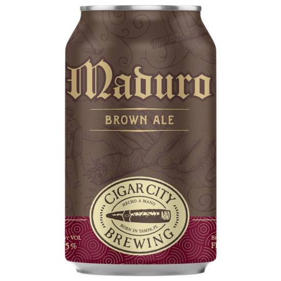 Order Cigar City Maduro 6 PACK CANS 5.5% ABV  food online from Princess Liquors store, Port Saint Lucie on bringmethat.com