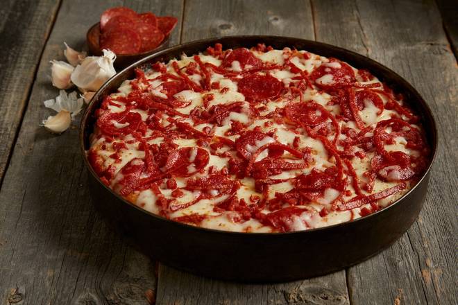 Order Pepperoni Extreme Pizza - Mini food online from Bj Restaurant & Brewhouse store, Westminster on bringmethat.com