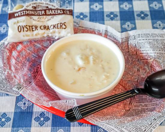 Order Clam Chowder (White) food online from Ok Uk Fish N Chips store, North Fort Myers on bringmethat.com