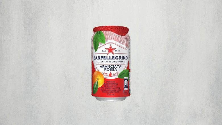 Order San Pellegrino Blood Orange (11.5 oz can) food online from Mod Pizza store, Chambersburg on bringmethat.com