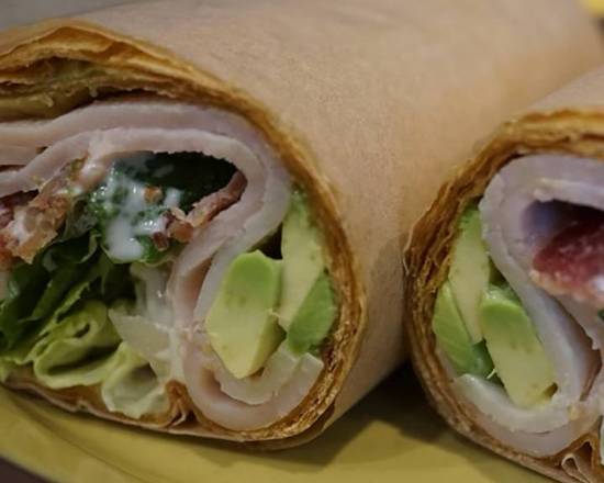 Order TURKEY AVOCADO WRAP food online from Agave Coffee & Cafe store, Chula Vista on bringmethat.com