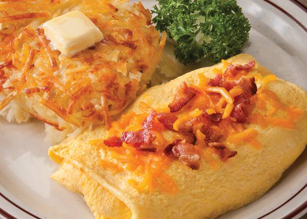 Order Bacon and Cheddar Omelette food online from Fryn' Pan store, Fargo on bringmethat.com