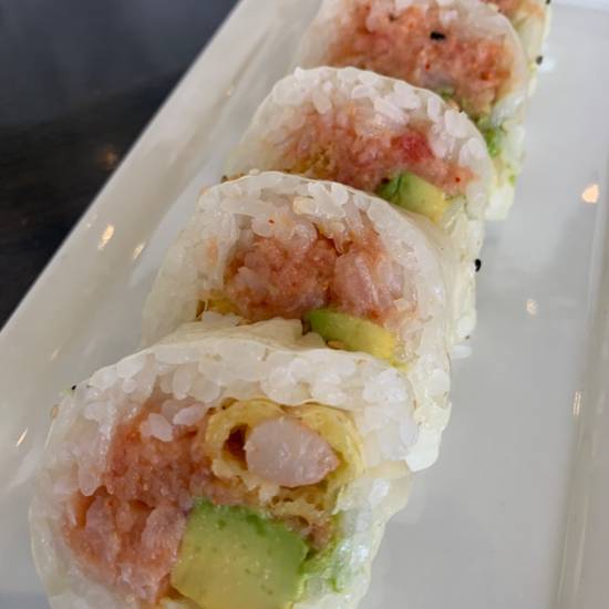 Order Shrimp Tempura W/ Spicy Tuna Roll food online from Yu-n-mi store, Beverly Hills on bringmethat.com