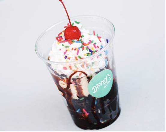 Order Classic Sundae (Double Scoop) food online from Davey's Ice Cream store, New York on bringmethat.com