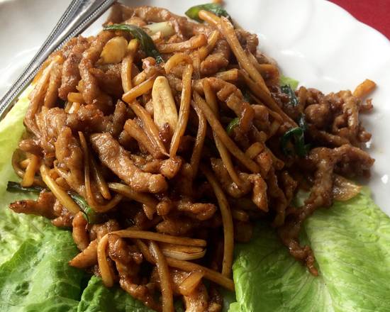 Order 52. Shredded Pork with Soybean Sauce, Beijing Style food online from Mulan Asian Bistro store, Memphis on bringmethat.com