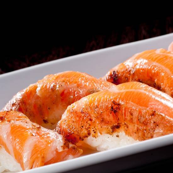 Order Salmon Toro Sushi (4 pcs) food online from Akashi Japanese Restaurant store, Miami on bringmethat.com