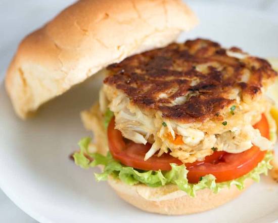 Order Crab Cake Sandwich food online from Captain Crab store, Port Charlotte on bringmethat.com