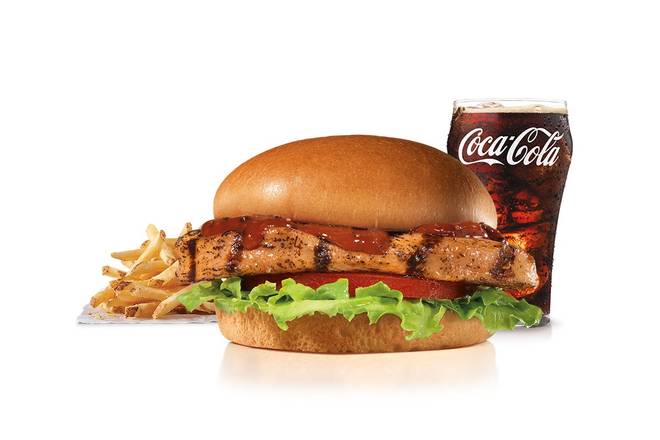 Order Charbroiled BBQ Chicken™ Sandwich Combo food online from Carl Jr. store, Palm Desert on bringmethat.com