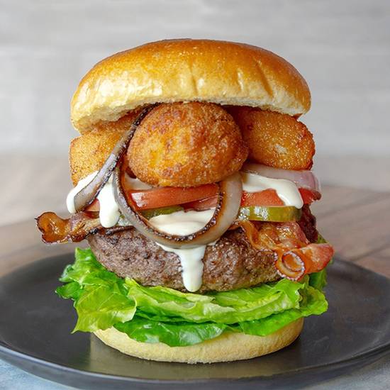 Order MacDaddy Burger food online from Hurricane Grill & Wings store, Winter Haven on bringmethat.com
