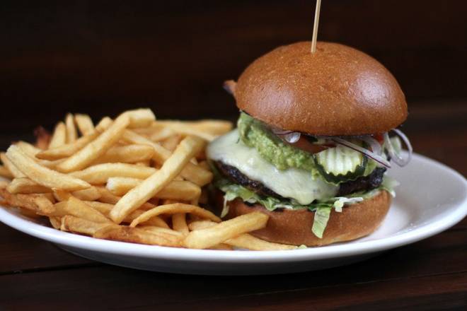 Order Baja California Burger* food online from Lazy Dog Restaurant & Bar store, Boca Raton on bringmethat.com