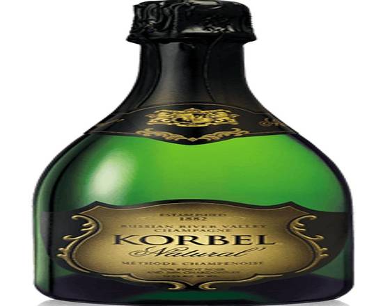 Order Korbel Natural California Champagne 750 ml 12.5% food online from Pit Stop Liquor Mart store, El Monte on bringmethat.com