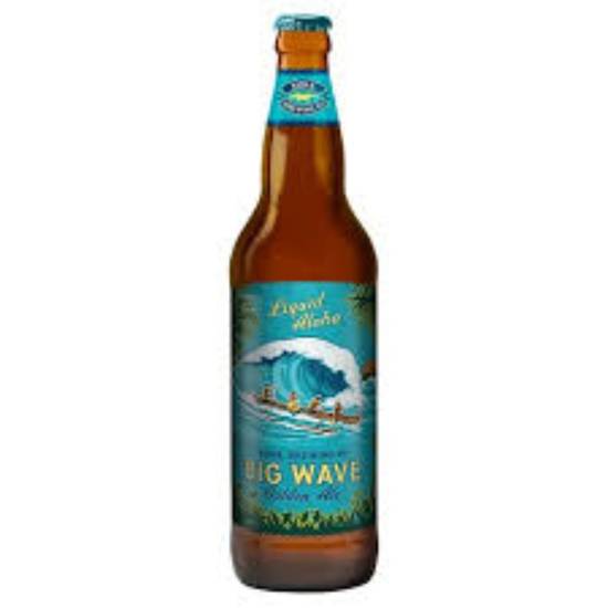 Order BIG WAVE GOLDEN ALE 22OZ BOTTLE food online from Duke Liquor & Jr. Market store, Los Angeles on bringmethat.com