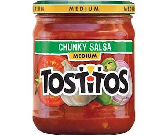 Order Tostitos Chunky Medium Salsa 15.5oz food online from George's Market store, San Francisco on bringmethat.com