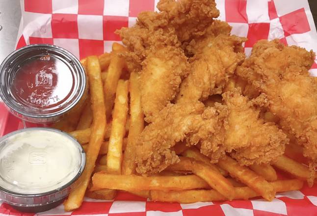 Order Chicken Tender Basket (4 pcs) food online from Cajun Crab Hut store, Saint Augustine on bringmethat.com