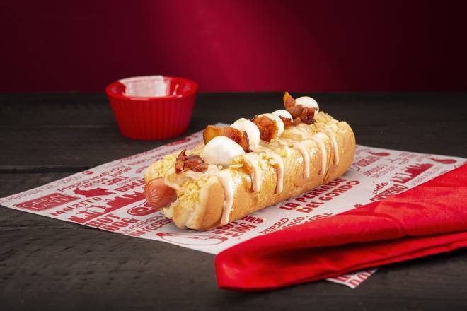 Order Perro Huevon food online from La Perrada Del Gordo store, Port Saint Lucie on bringmethat.com
